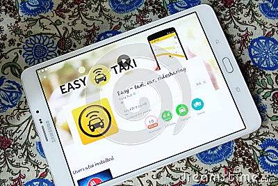 Easy Taxi , Taxi Cab App Editorial Stock Photo